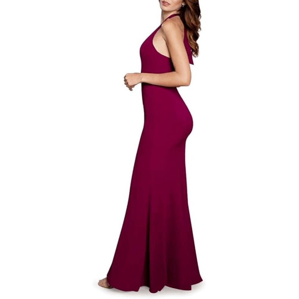 Dress The Population Shiloh Dark Magenta Halter Maxi Dress XS NWT - Picture 13 of 14